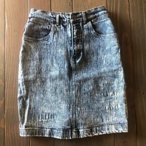 Studebaker vintage acid wash denim jean skirt women's size 5/6